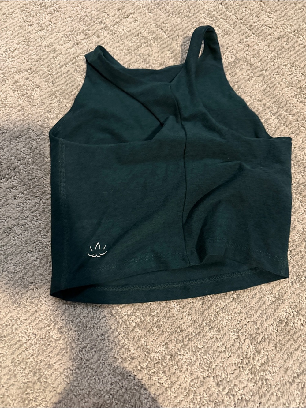 Beyond Yoga Deep Teal Cropped Performance Tank